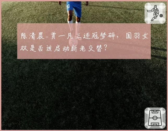 陈清晨_贾一凡三连冠梦碎，国羽女双是否该启动新老交替？